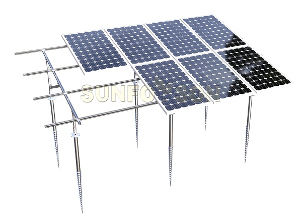 solar panel racking system for power plant
