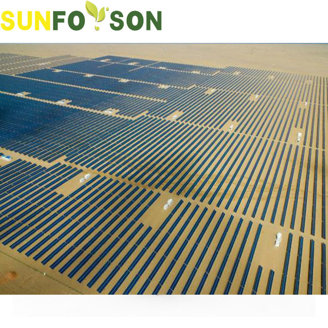 qinghai gobi โรงไฟฟ้าพลังงานแสงอาทิตย์ภายใต้ท้องฟ้า