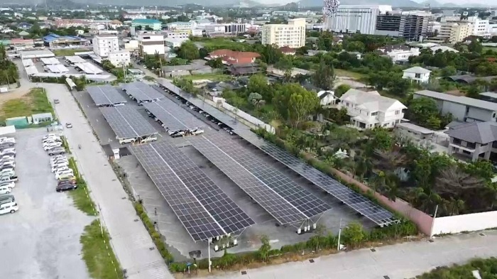 800KW Solar Aluminium Carport Mount Project เสร็จสิ้นการติดตั้งในประเทศไทย
